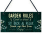 Garden Signs And Plaques Hanging Wall Door Sign Shabby Outside