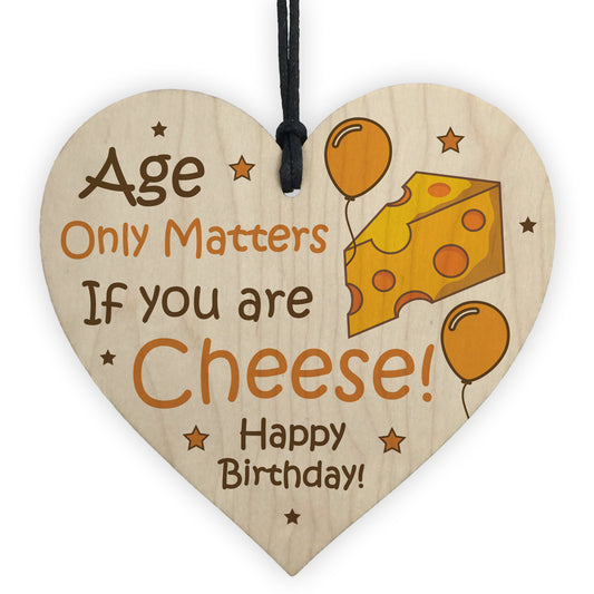 Funny 40th 50th 60th Birthday Gift For Men Women Wood Heart