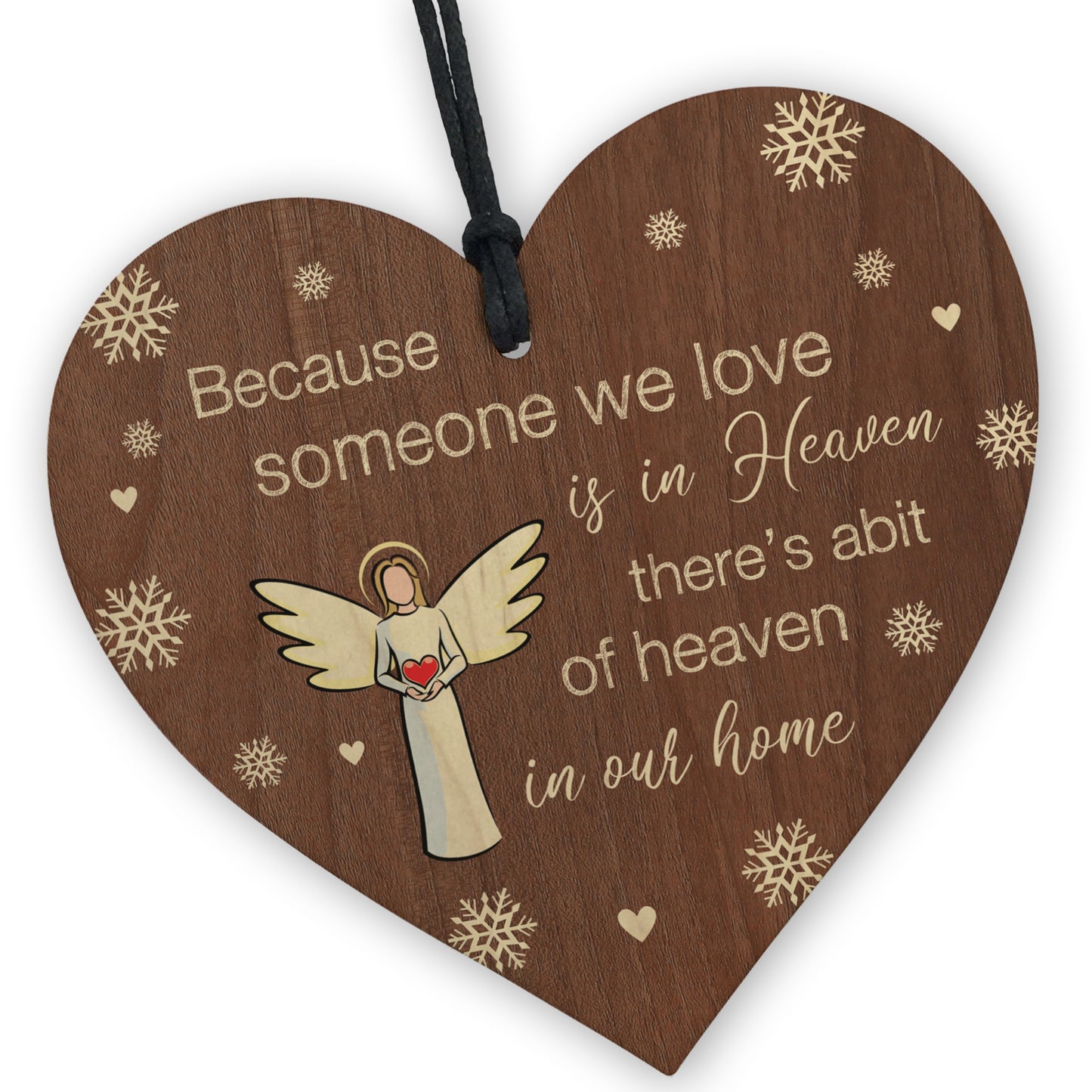 Abit Of Heaven In Our Home Wooden Memorial Christmas Decoration