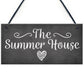 The Summer House Plaque Garden Shed Hanging Wall Door Sign