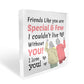 Christmas Gift for Friend Acrylic Plaque Best Friend Friendship