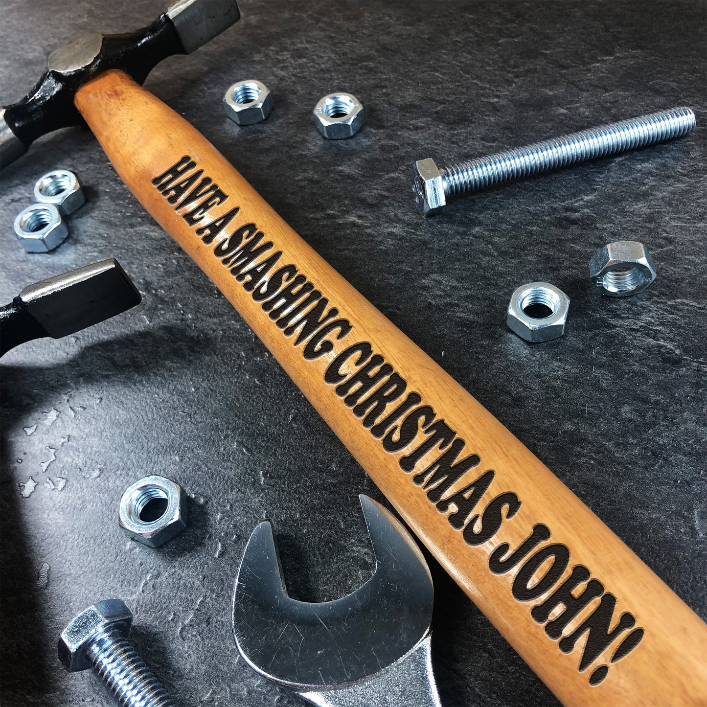 Novelty Christmas Gift For Him Engraved Hammer Dad Grandad