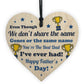 Special Fathers Day Gift For Stepdad Wood Heart Thank You Gift