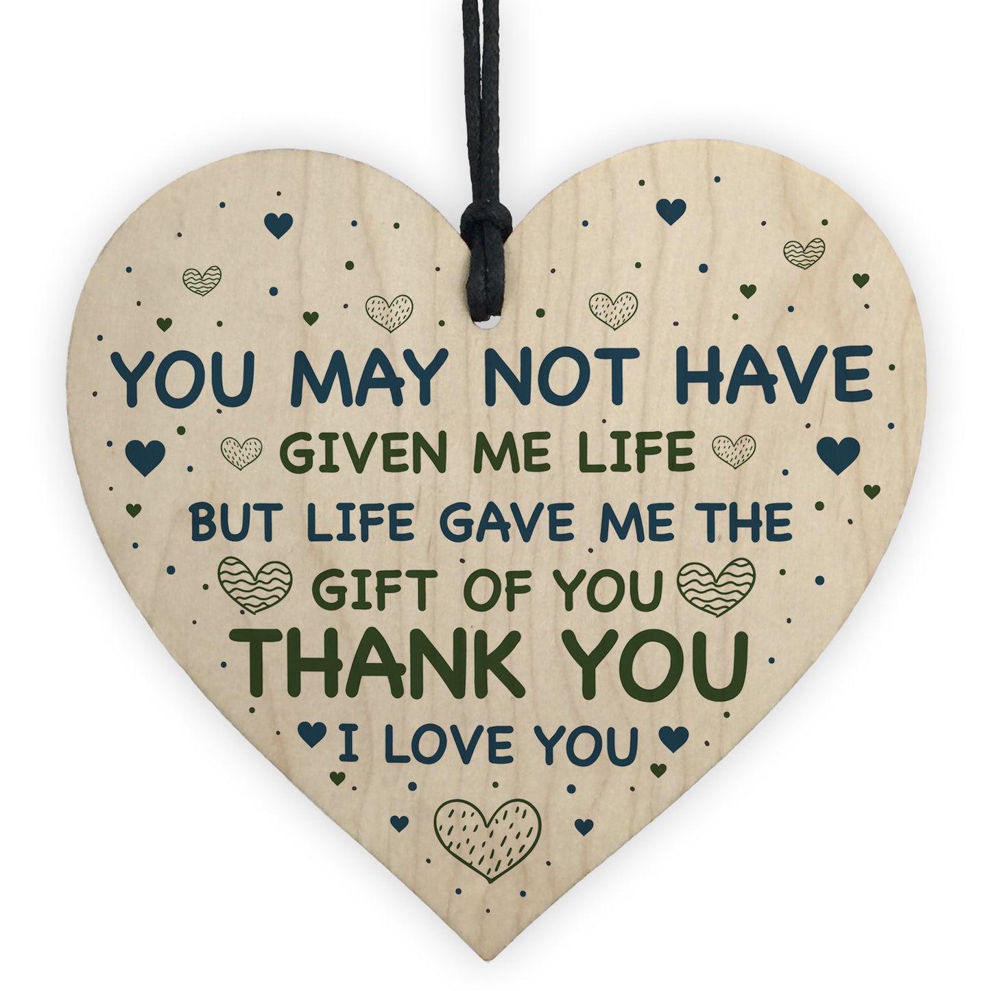 Fathers Day Gift For Step Dad Card From Daughter Son Wood Heart