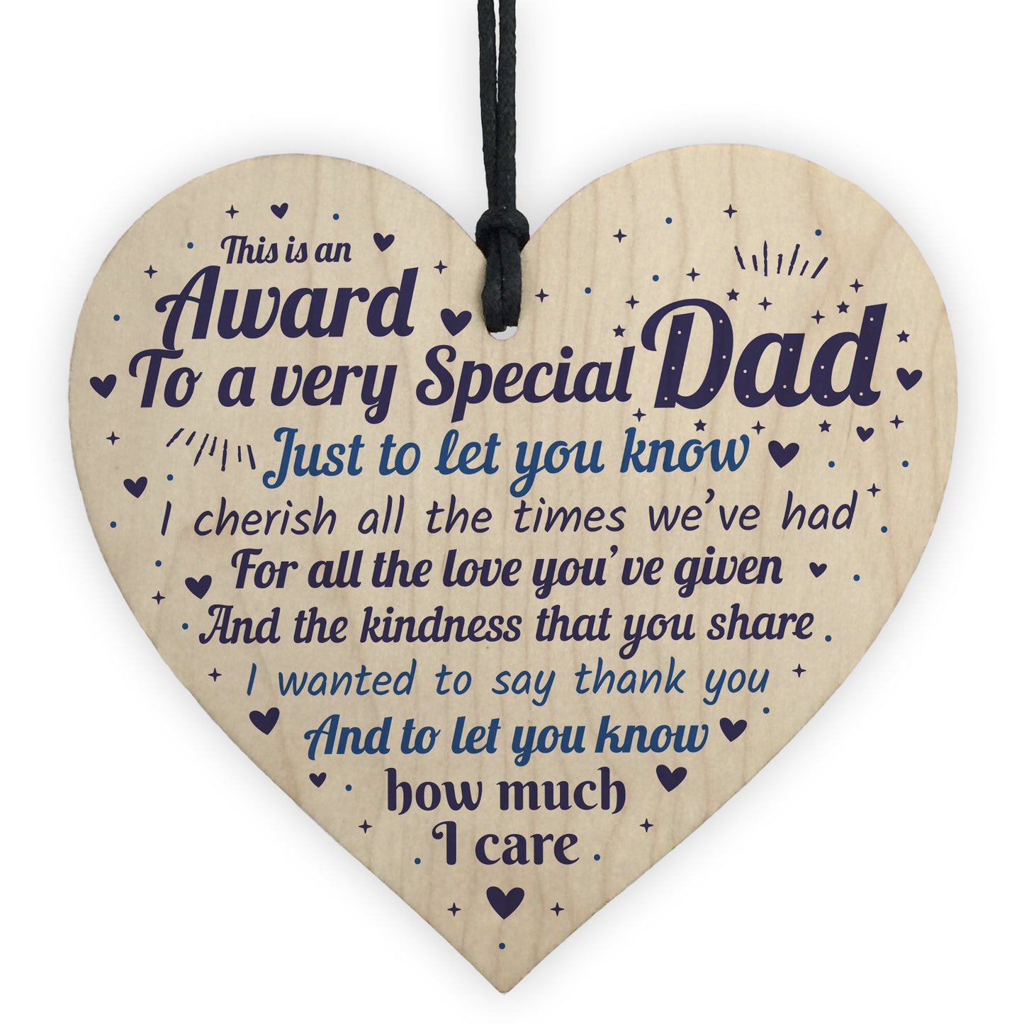 Dad Christmas Presents Wooden Heart Birthday Gifts For Daddy