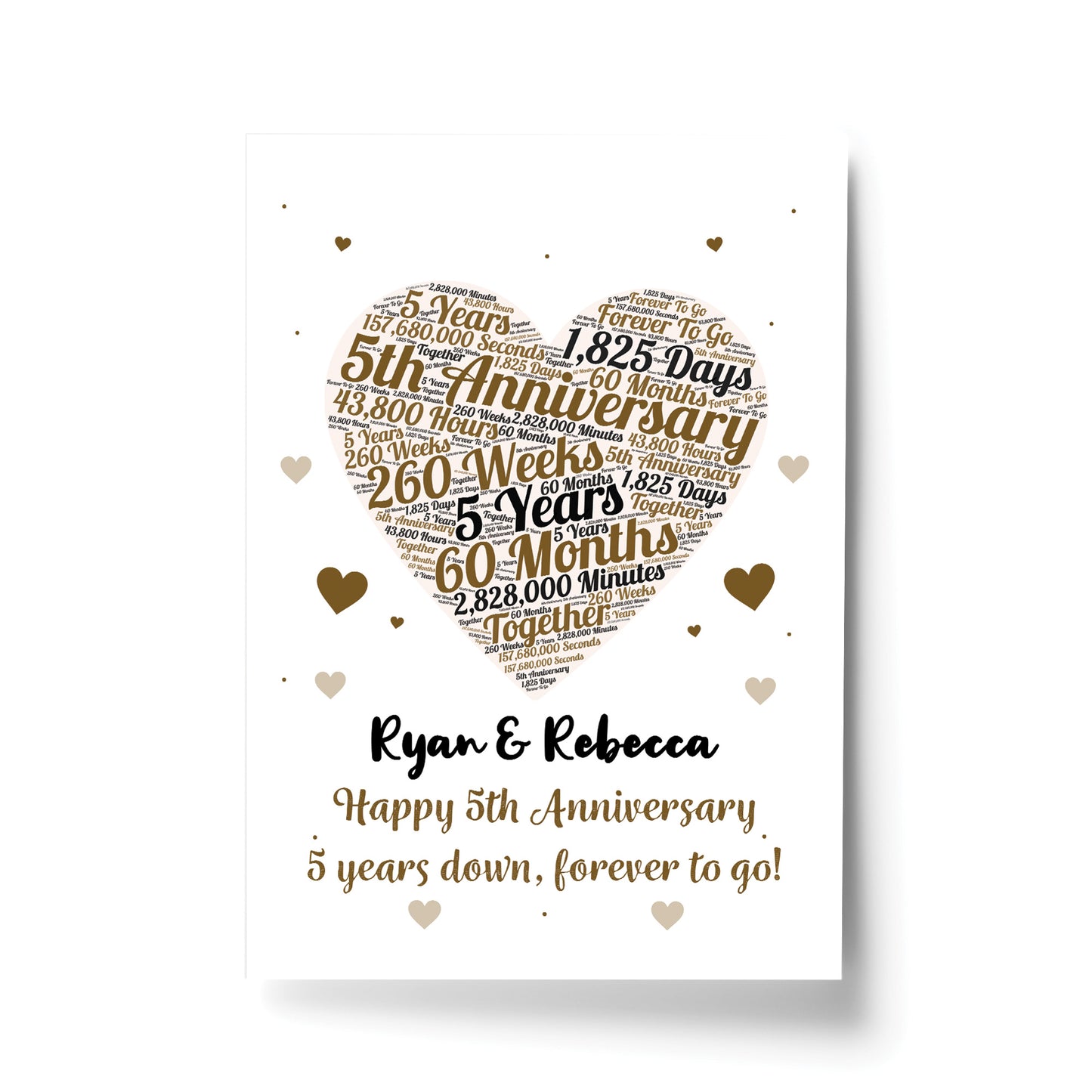 5th Anniversary Gift Wedding Anniversary Gift For Wife Husband