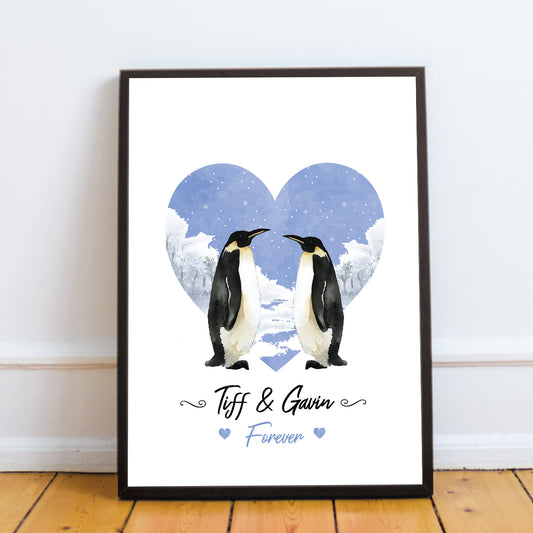 Anniversary Gift For Husband Wife Frame Print Mr & Mrs Gift