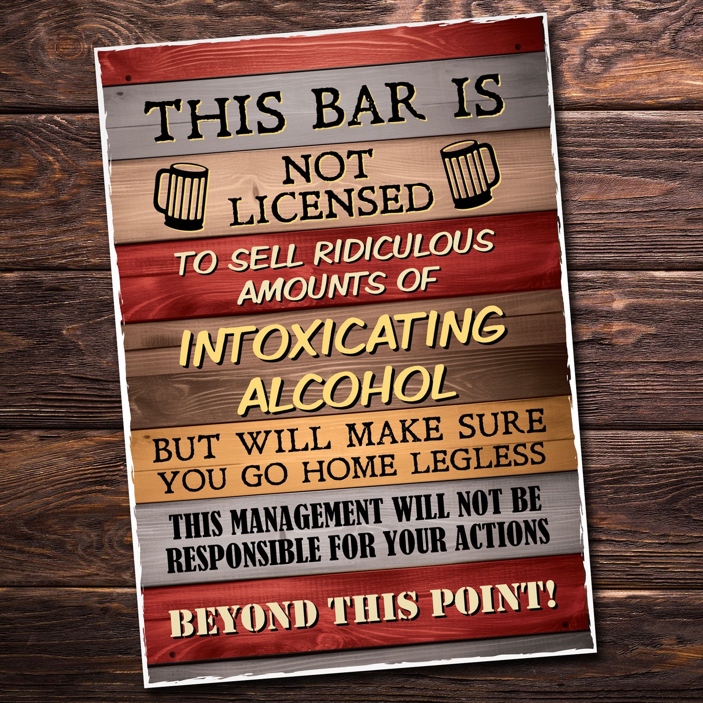 Bartender License Plaque Bar Signs For Home Pub Bar Garden