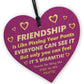 Best Friend Birthday Gifts Thank You Wood Heart Friendship Gifts