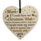 Mum Christmas Memorial Tree Decoration Hanging Wooden Bauble
