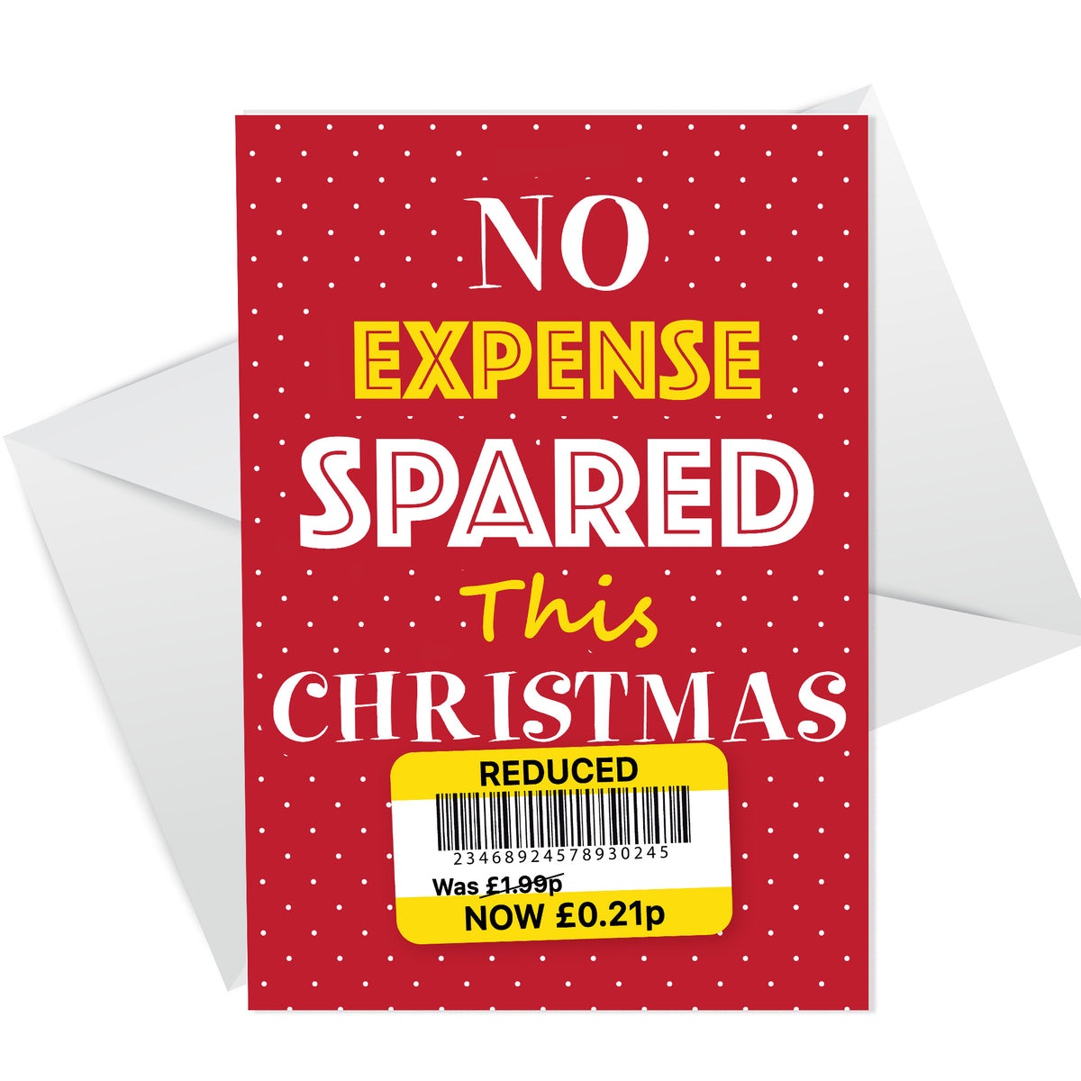 Reduced Sticker Funny Christmas Card For Husband Wife Brother