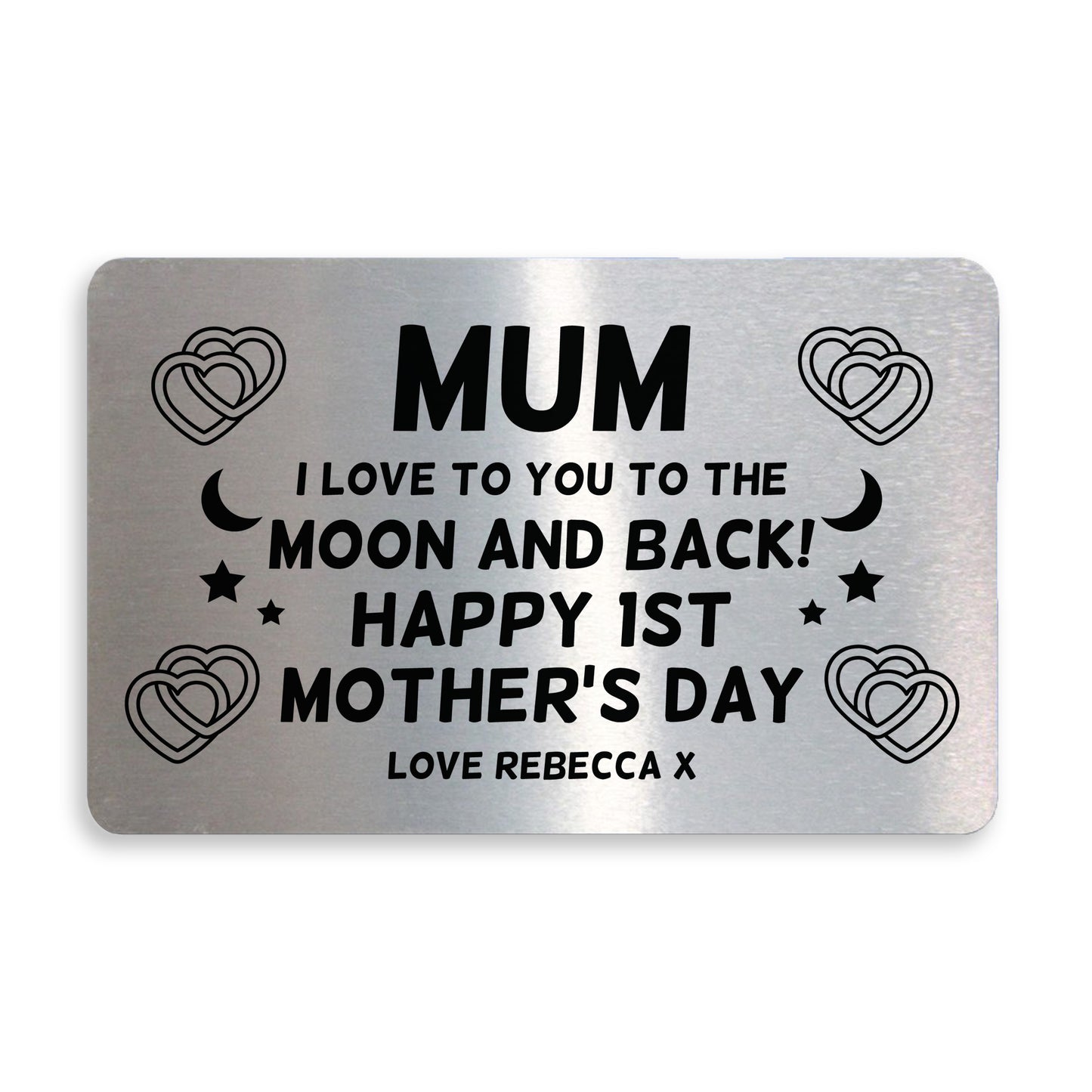 PERSONALISED 1st Mothers Day Gift From Daughter Son Wallet Card