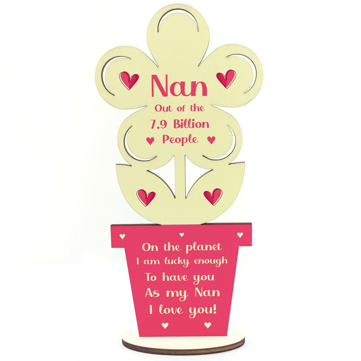 Nan Birthday Mothers Day Wooden Flower Gift For Nan Nanny