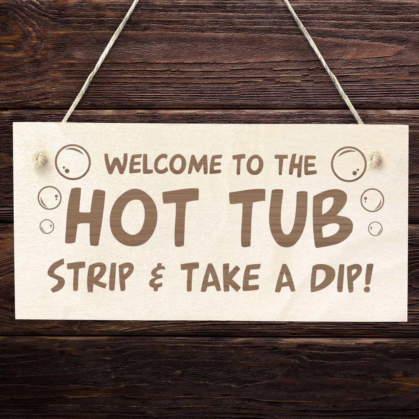Funny Hot Tub Sign Engraved Wood Sign Wall Door Sign
