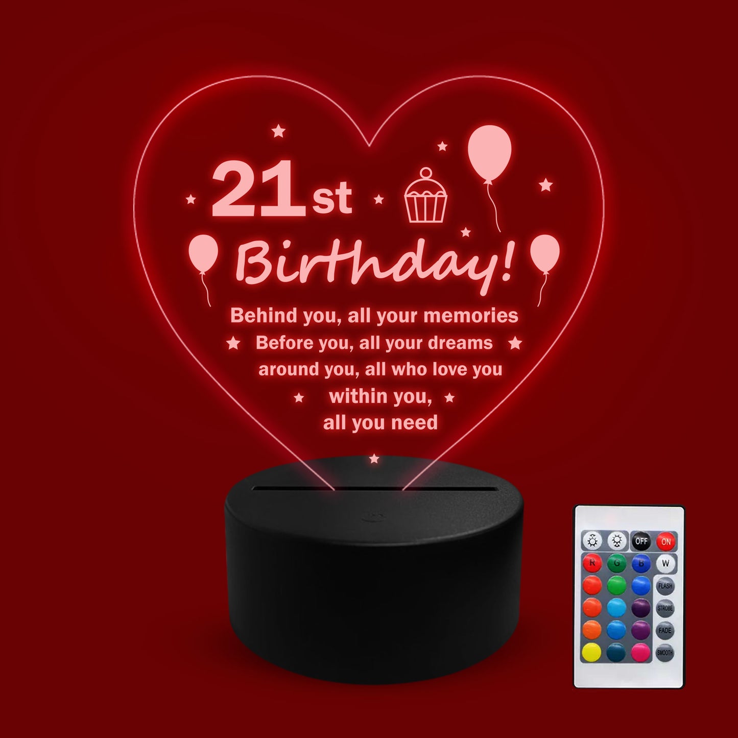 21st Birthday Gifts for Her Women 21st Birthday Decor LED Light