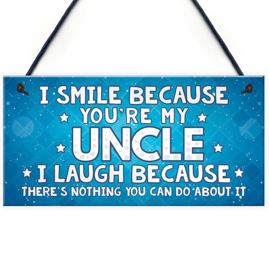 Funny Uncle Gift Plaque Novelty Uncle Birthday Christmas Gift