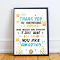Thank You Nursery Teacher Gift Wall Print Leaving School Nursery