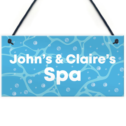 Personalised Spa Hot Tub Sign Accessories Garden Signs And Decor
