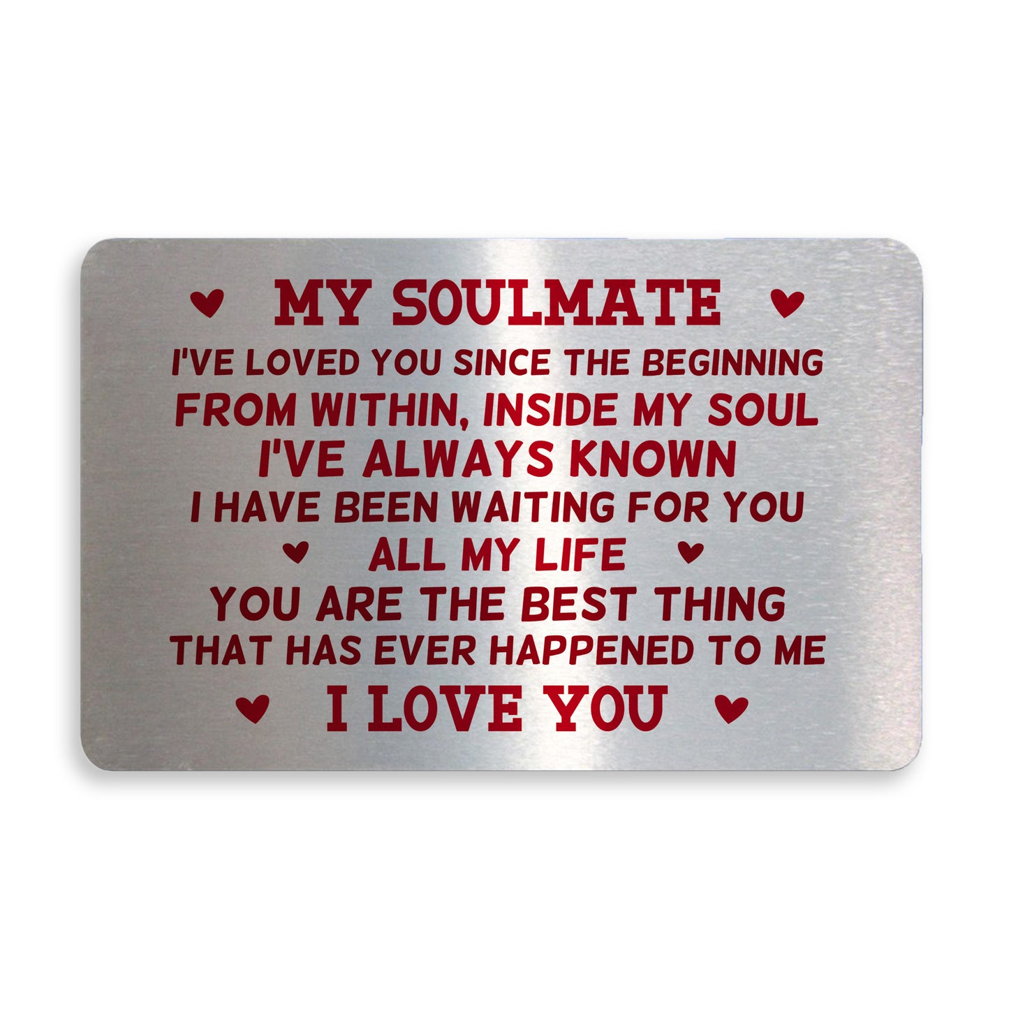 Soulmate Gift Wallet Card Insert Anniversary Gift For Him Her