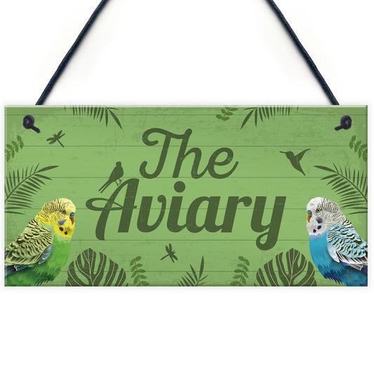 The Aviary Bird Sign Bird Accessories For Cage Garden Plaques