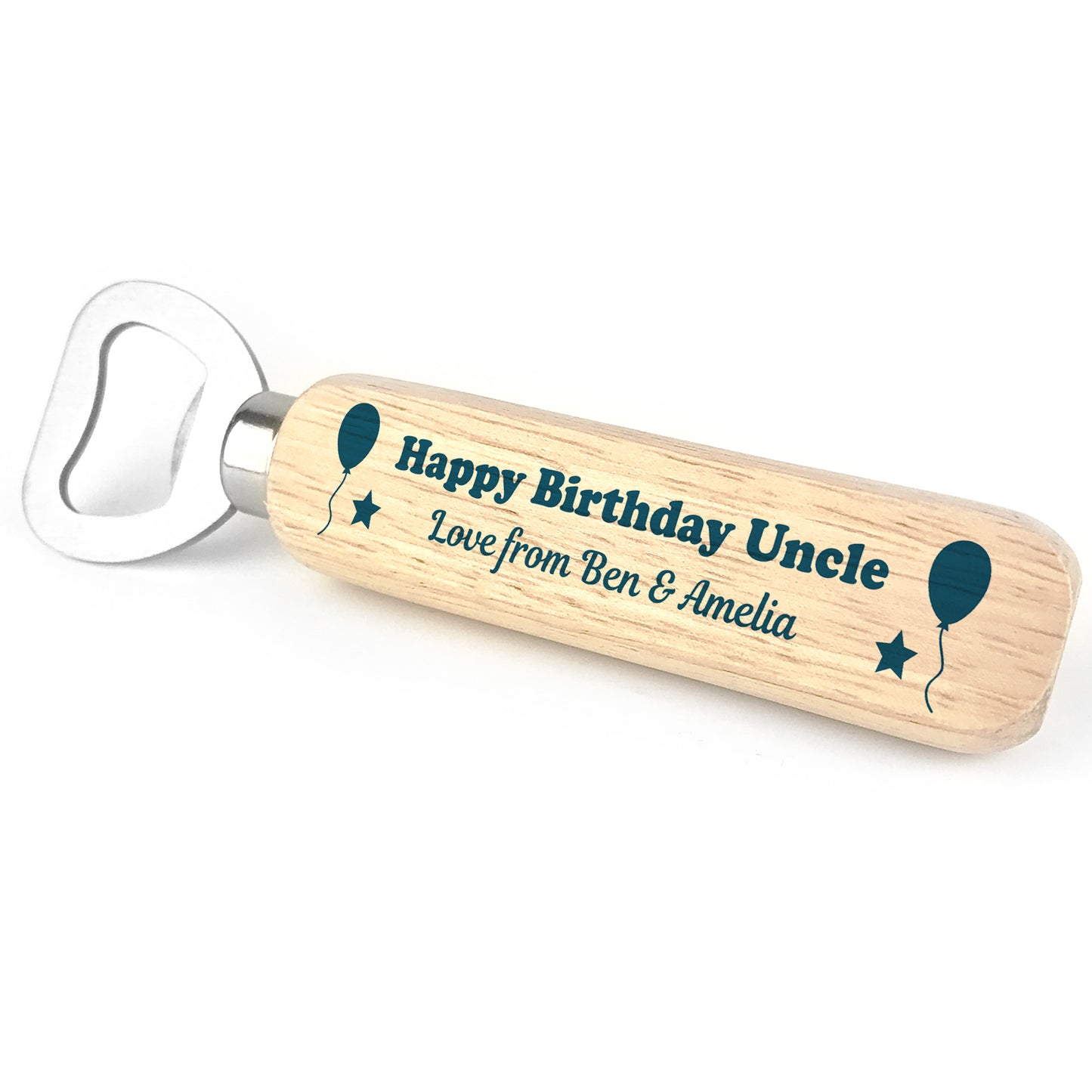 Quirky Uncle Birthday Gift Wooden Bottle Opener Personalised