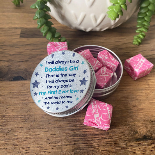 Daddies Girl Gift For Dad Metal Tin Fathers Day Birthday Gift