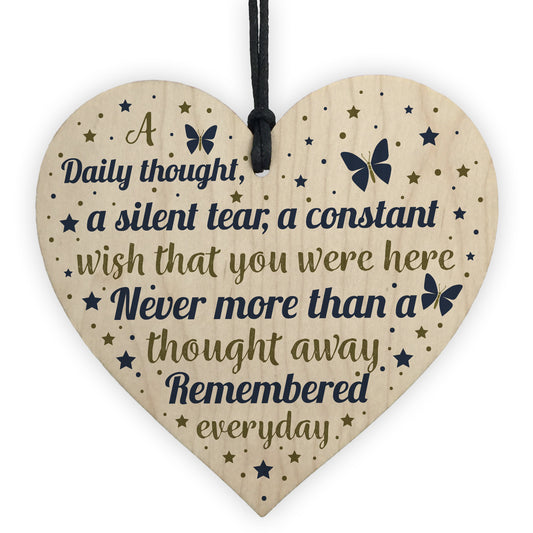 Mum Dad Grandad Nan Memorial Birthday Christmas Wooden Heart