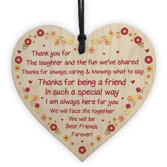 Best Friend Forever Sign Wooden Heart Friendship Sign Birthday