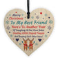 Best Friend Christmas Gift Poem Heart Christmas Decoration Gift