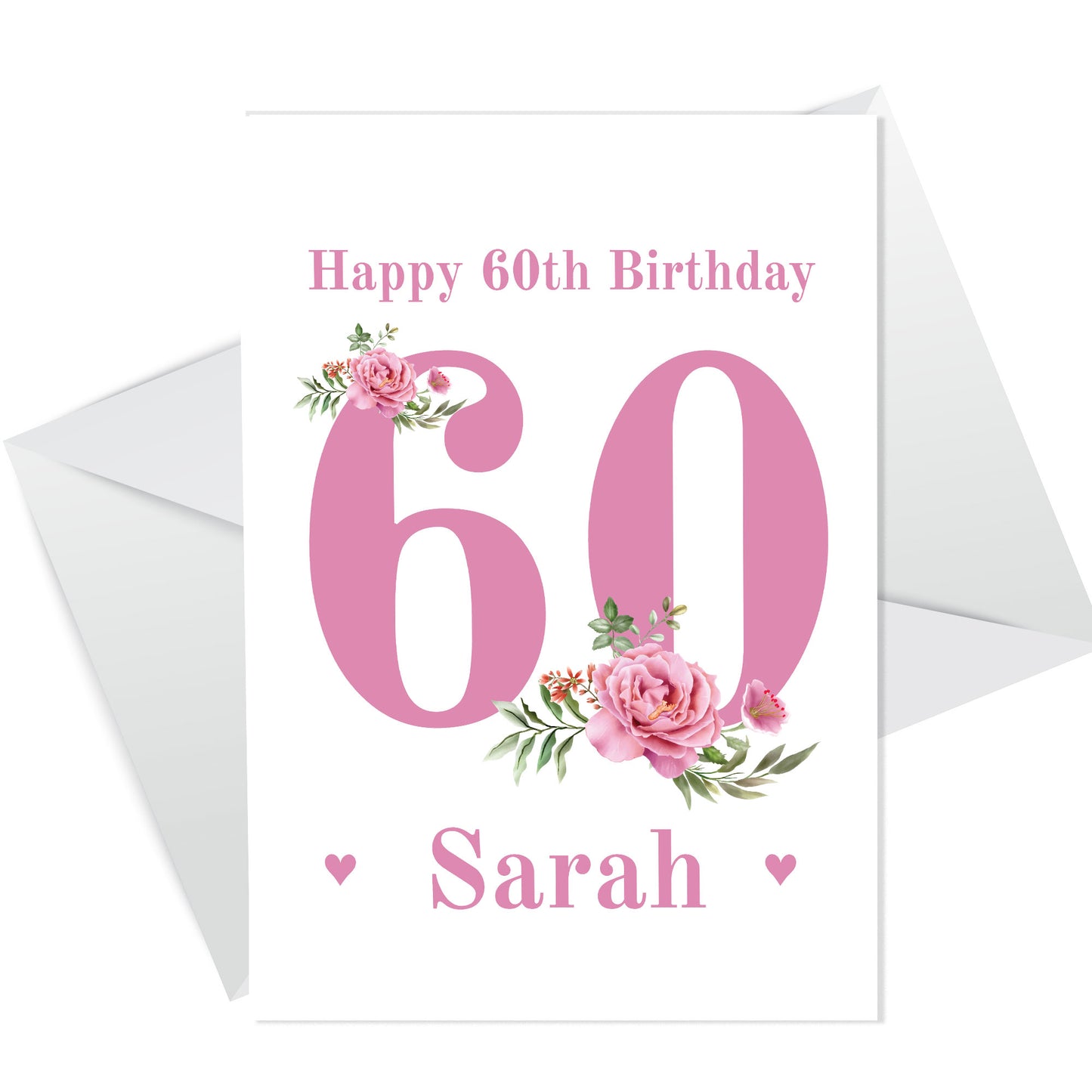 Personalised 60th Birthday Card Auntie Mum Sister Granddaughter