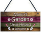 Garden Sign Hanging Wall Plaque Gift For Nan Nanny Summerhouse