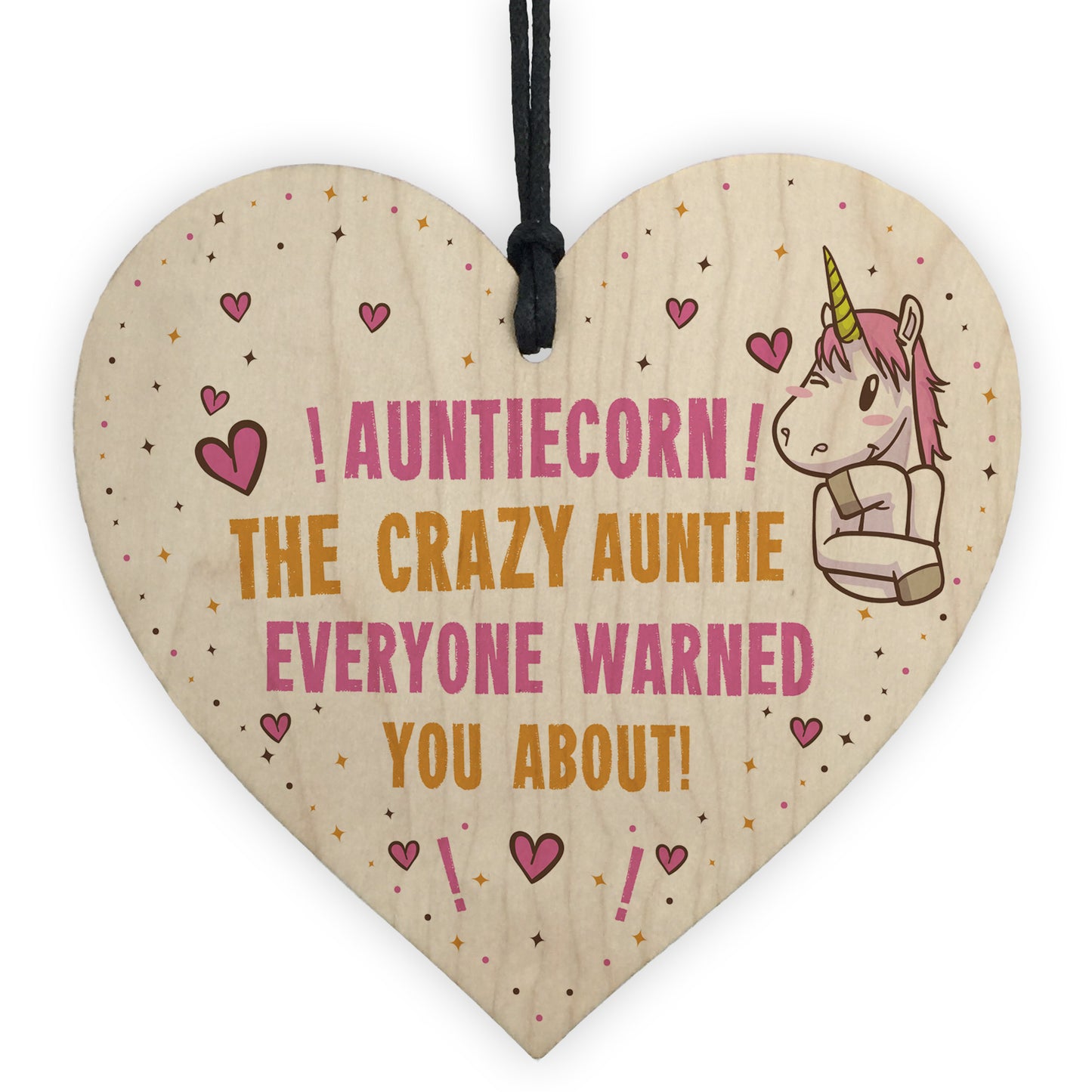 Auntie Gift Funny Unicorn Sign Crazy Auntie Birthday Xmas Gift