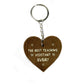 Best Teaching Assistant Wood Keyring Nursery Teacher School
