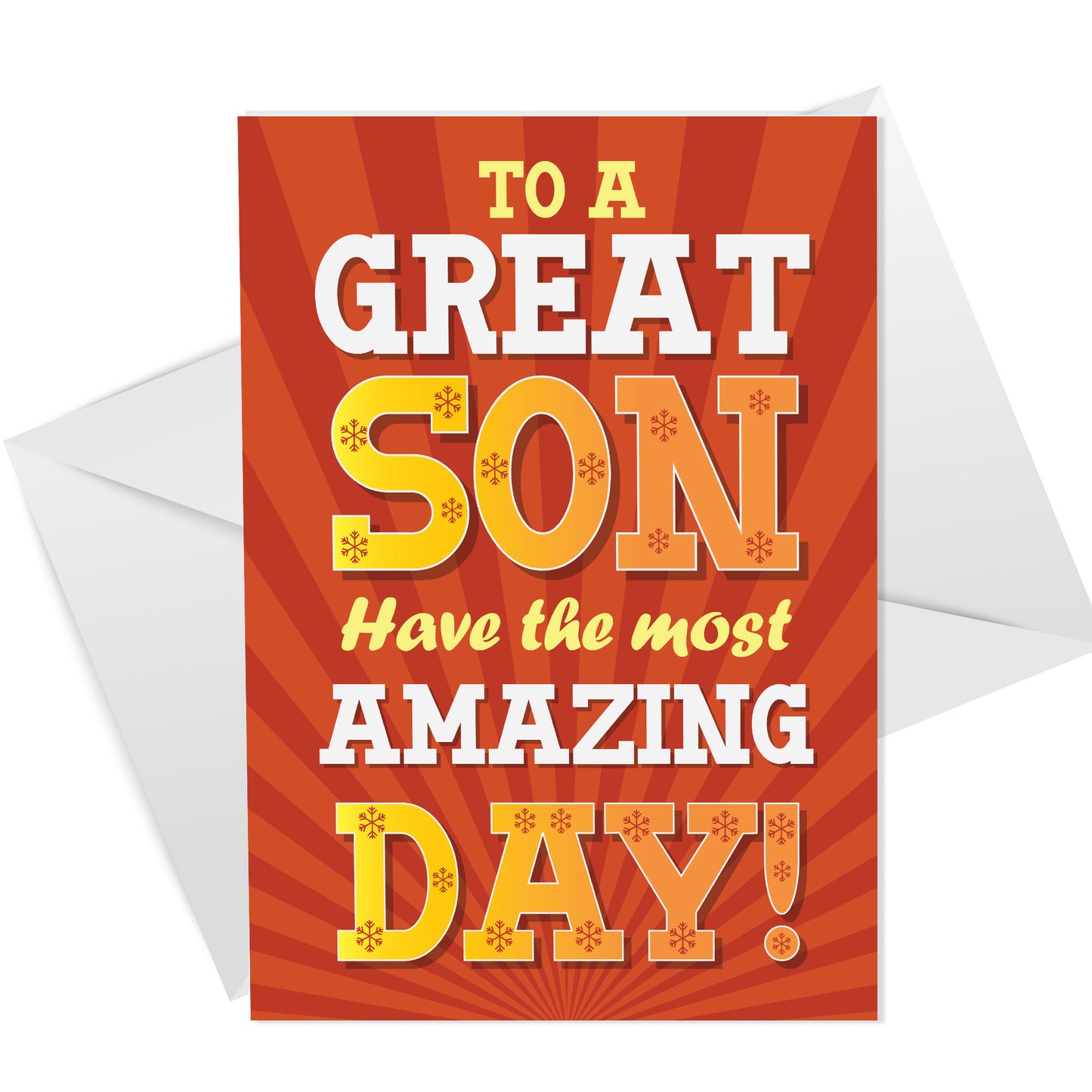 SON BIRTHDAY CARD AMAZING DAY Christmas Card For Son From Mum