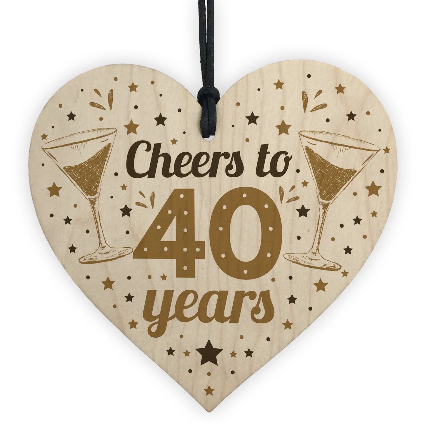 40th Birthday Gifts For Women / Men Heart 40th Birthday Cards