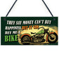 Funny Motorcycle Sign Novelty Motorbike Decor for Garage