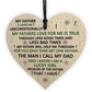 Dad Gift For Birthday Christmas Wooden Heart Dad Thank You Gift