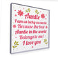 Gifts For Her Auntie Gifts From Niece Nephew Standing Plaque