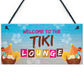 The Tiki Lounge Novelty Home Bar Sign Hanging Garden Bar Decor