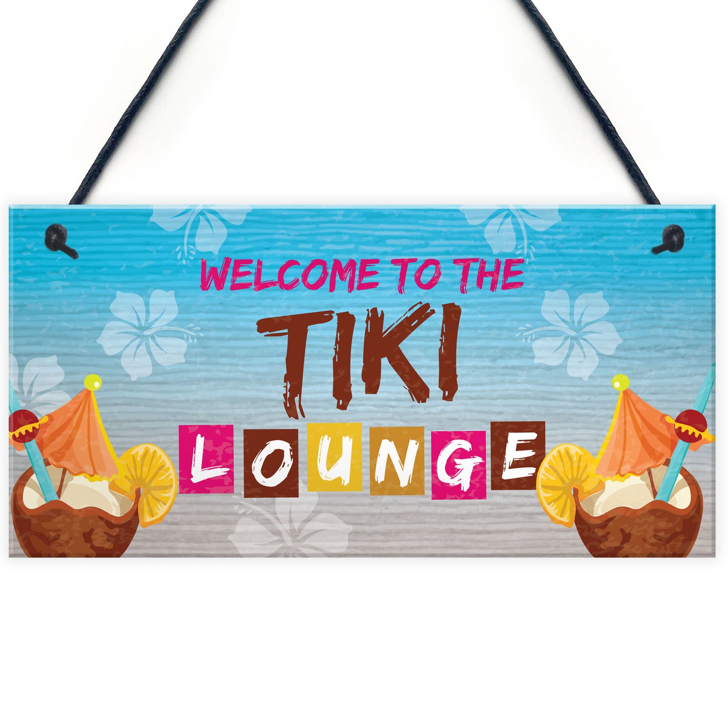 The Tiki Lounge Novelty Home Bar Sign Hanging Garden Bar Decor
