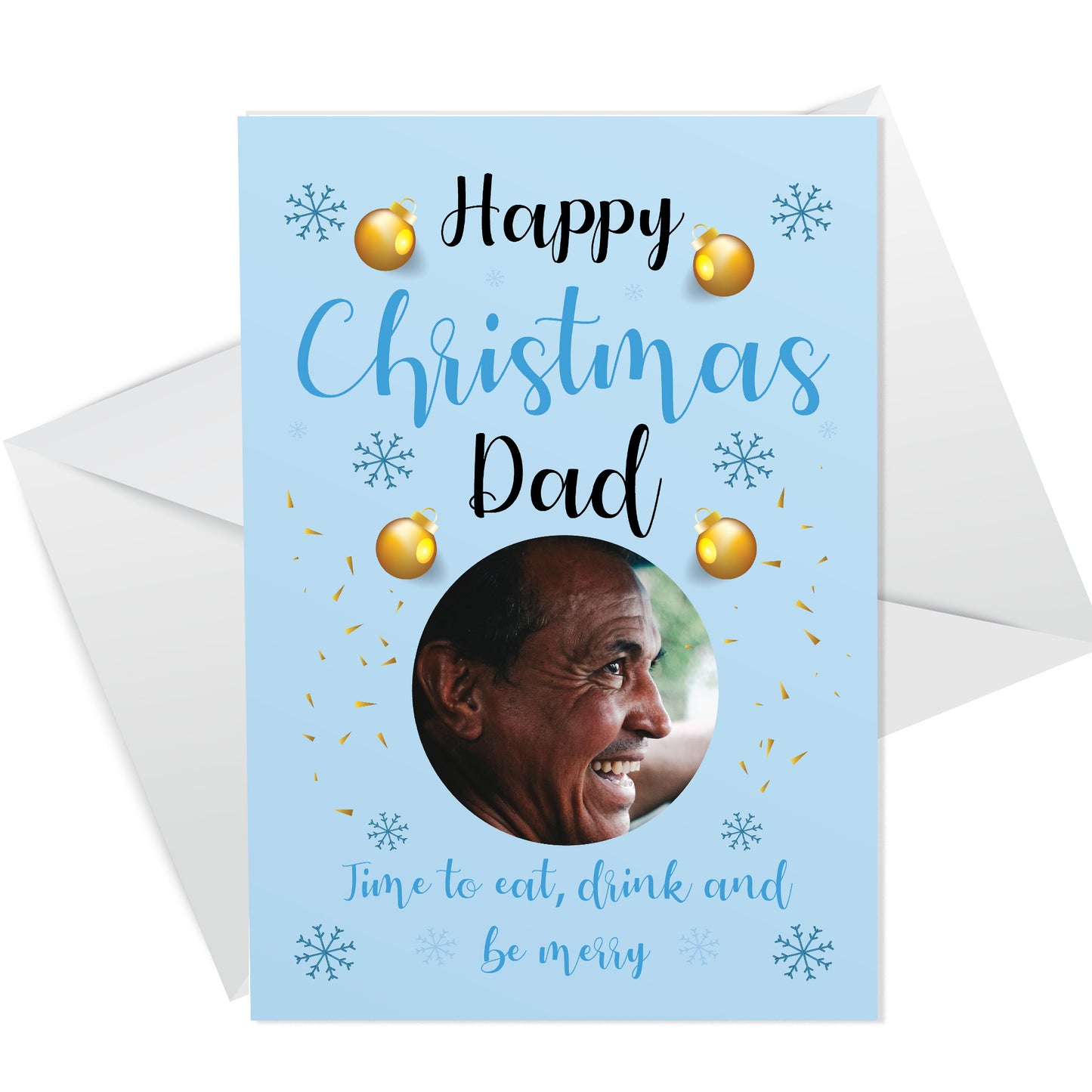 Personalised Funny Christmas Card For Dad Photo Card For Him