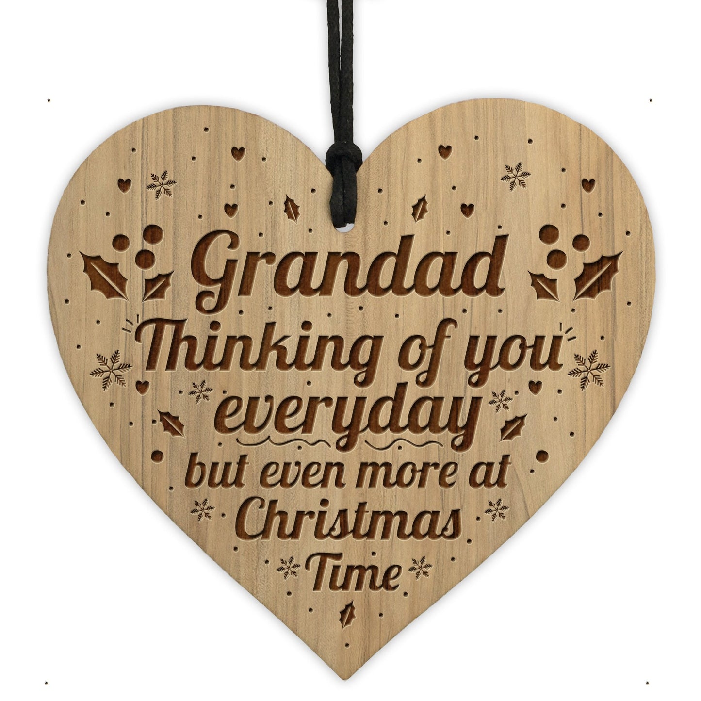 Grandad Christmas Memorial Engraved Bauble Gift In Memory