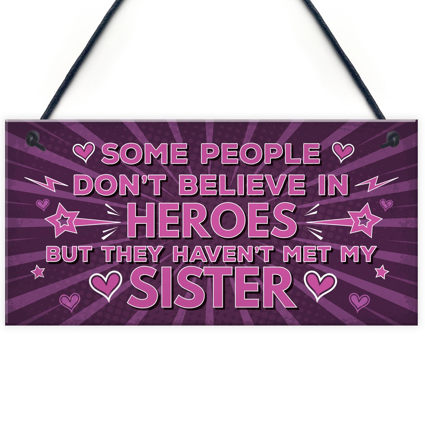 Funny Best Friend SISTER Hanging Plaque Friendship Birthday Gift