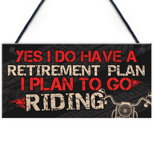 BIKE MOTORCYCLE Sign Hanging Plaque Gifts For Dad Grandad