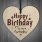 Funny Happy Birthday Wood Heart For Dog Cat Lover Pet Theme Him