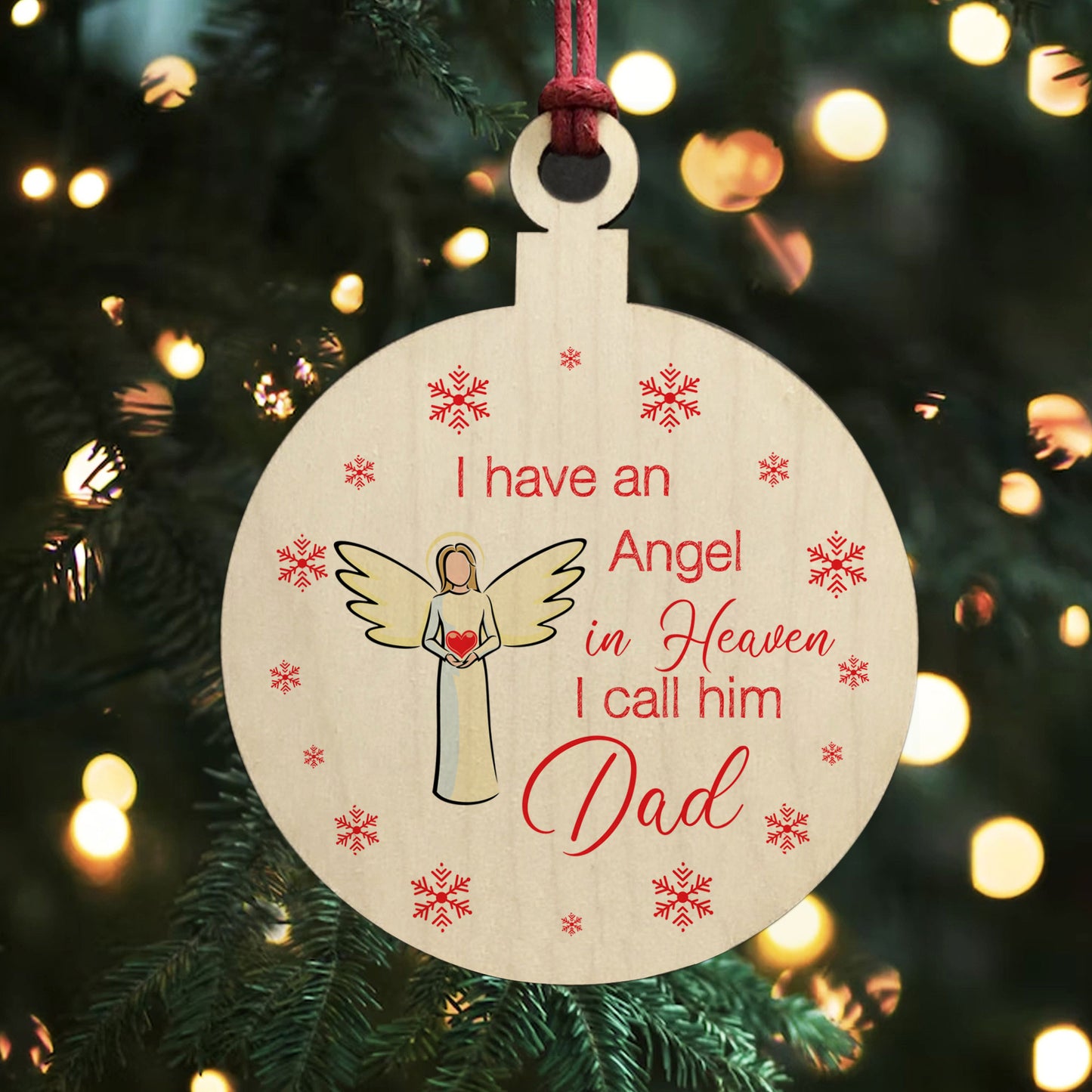 Remembrance Bauble Christmas Tree Decoration For Dad