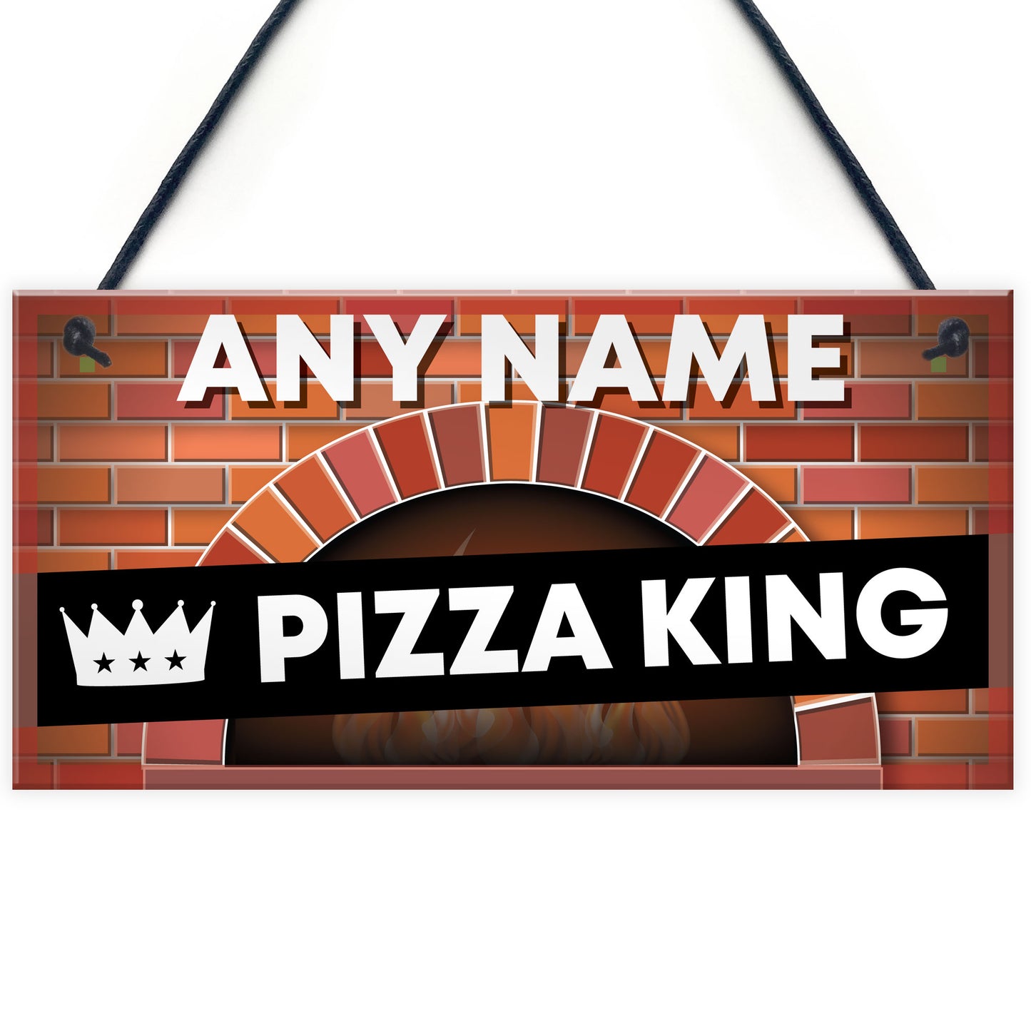 Personalised Pizza King Sign Pizza Oven Sign Garden Summerhouse