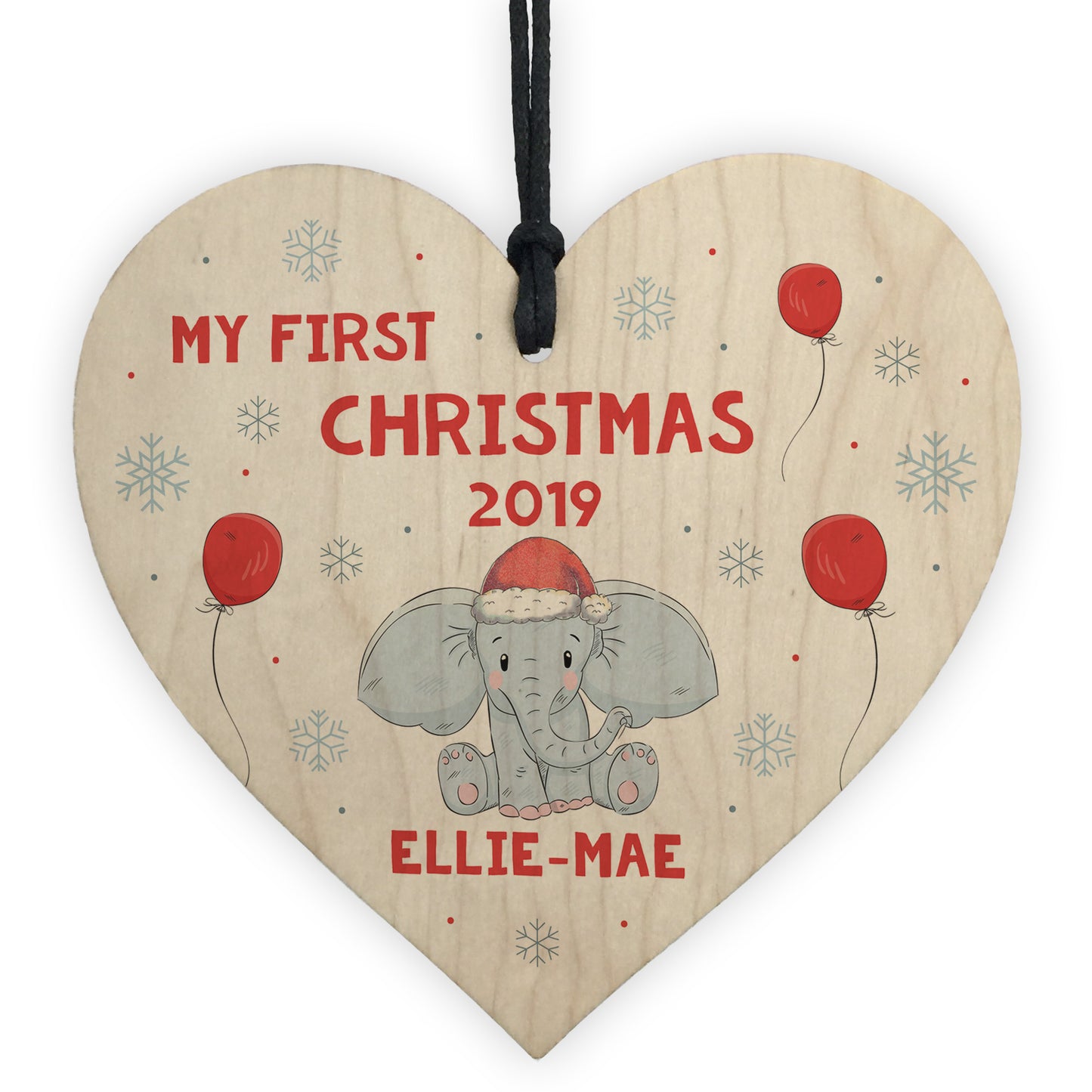 Handmade My First Christmas Heart Personalised Daughter Son Gift
