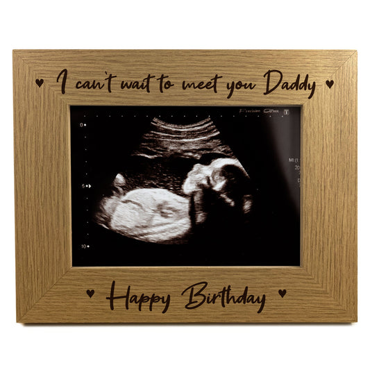 Birthday Gift For New Daddy Wooden Photo Frame Bump Gifts