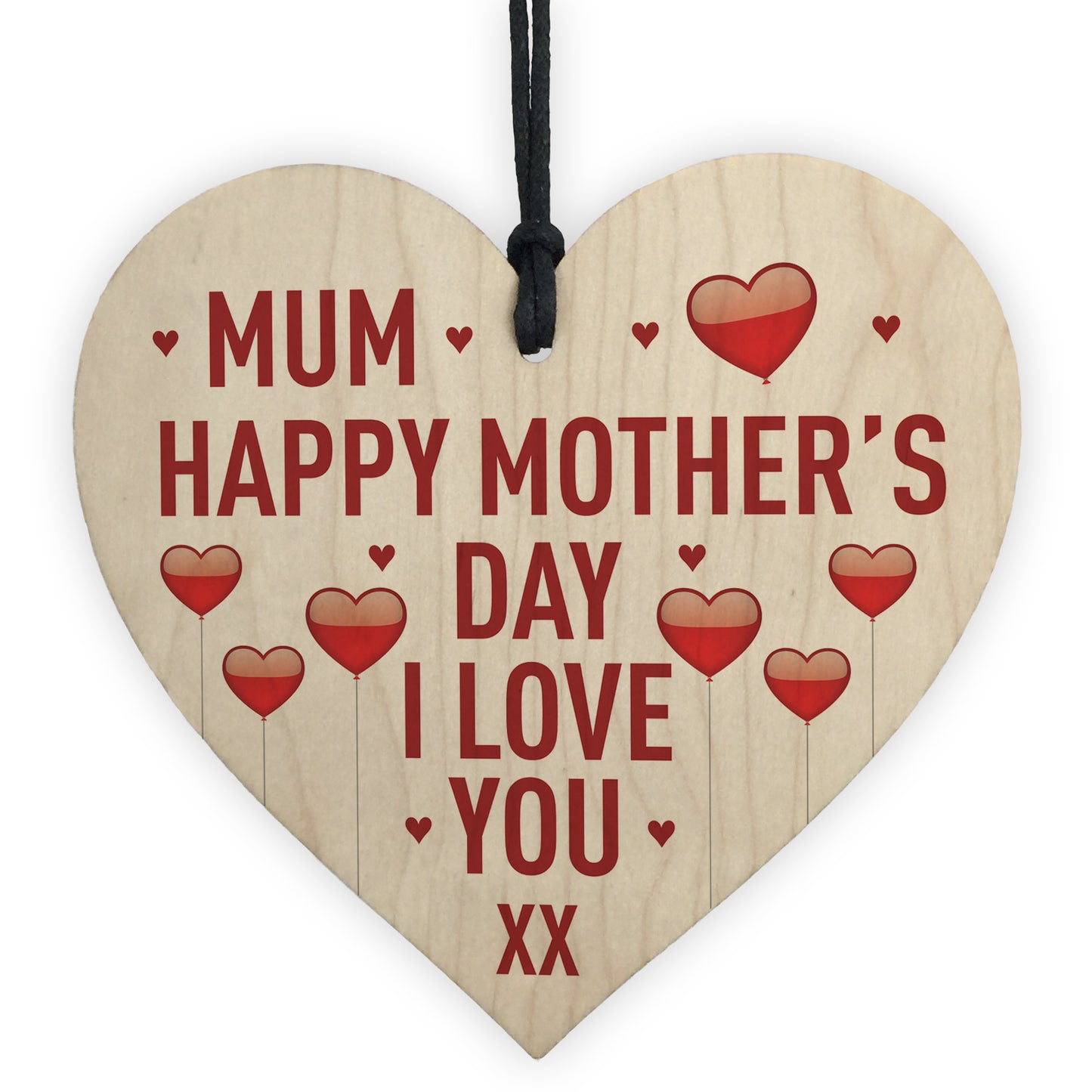 Happy Mothers Day Gift For Mum Novelty Wooden Heart Mum